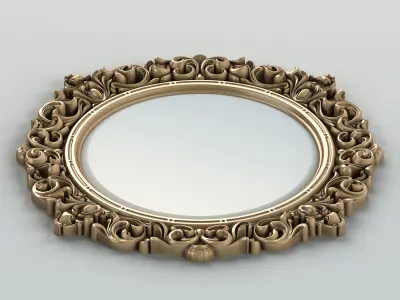Round mirror frame 001 3D model