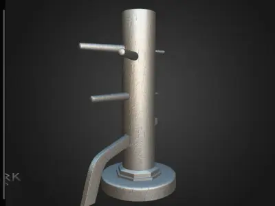 Wing Chun Training Dummy Low-poly 3D model