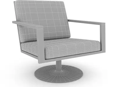 3D modern metal chair 02 Low-poly 3D model