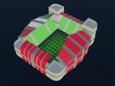 Football Stadium - Italy Low-poly 3D model