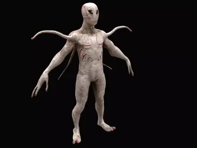 Alien Monster  Low-poly 3D model