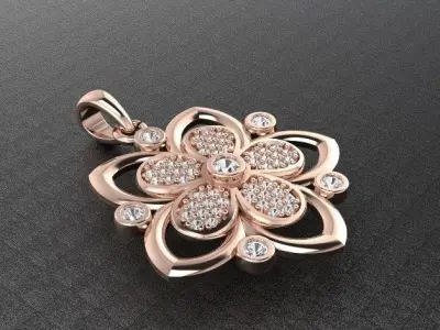 Flower Pendant 3D print model
