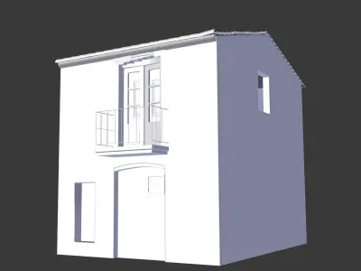 Post-Apocalyptic Abandoned House Free low-poly 3D model