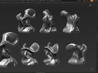 Modern Abstract Decorative sculpture 3d print model 31 3D print model