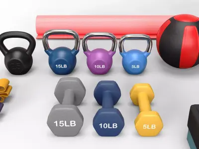 Home Gym Workout Gear 3D model