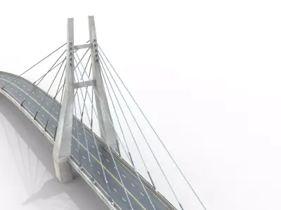 Bridge Road Game Ready 3D model