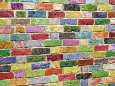 Bricks wall 3D model