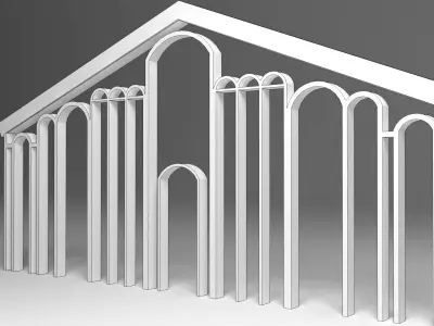 Arch Wall 3D model