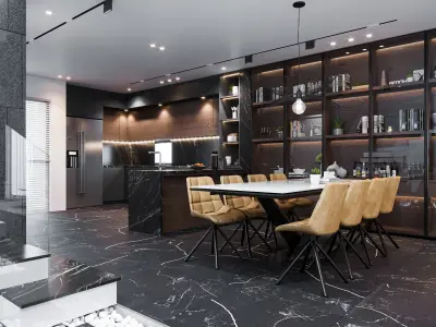 Modern villa Guest Home decoration 3D model