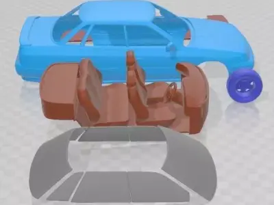 Subaru Legacy 1989 Printable Car 3D print model