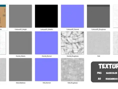 Cardboard Boxes Collection 01- PBR Low-Poly Low-poly 3D model