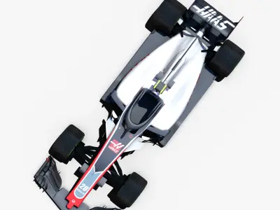 Haas VF18 car Low-poly 3D model