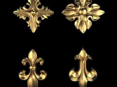  Ornament Element Pack 01 3D model