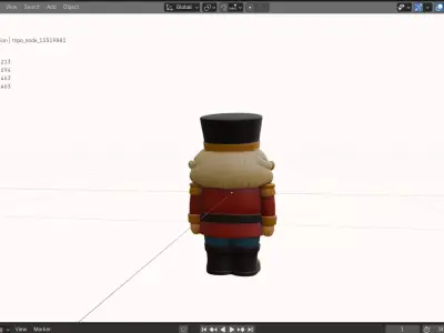 The Nutcracker Soldier Classic Wooden 3D Character for Games  Low-poly 3D model