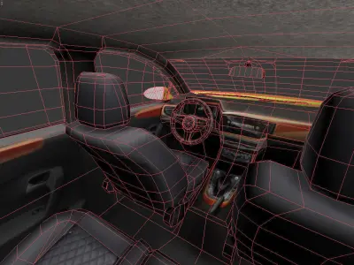 Generic car v4 Low-poly 3D model