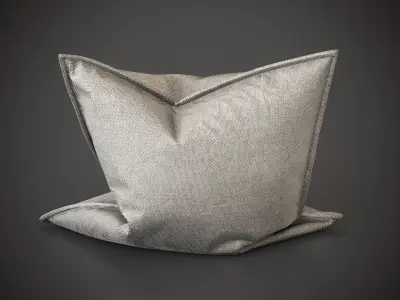 Pillow Set bean bag Low-poly 3D model