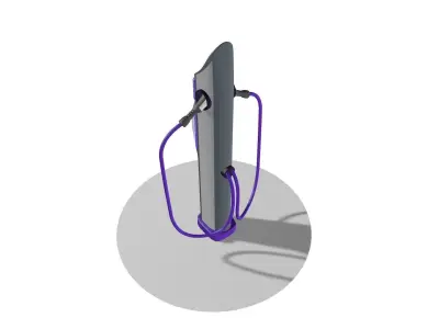 Concept Electric Car Charging Station 3D model