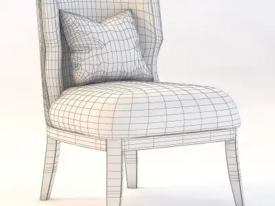 Grace Wood Armchair 3D model