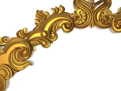 Carved Picture Frame 3D model 11