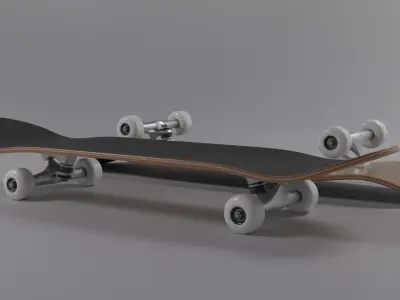 Realistic Skateboard High Poly 3D model with 4K textures  Free 3D model