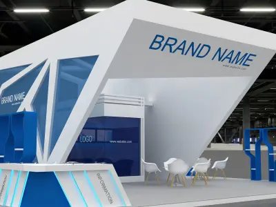 Exhibition Booth Stand stall 3D model  3D model