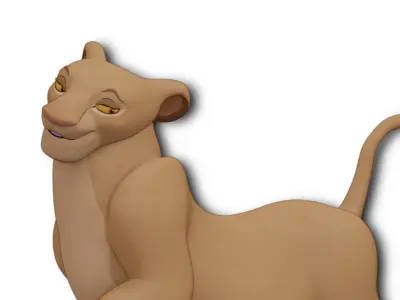 New Lioness Lion King Low-poly 3D model