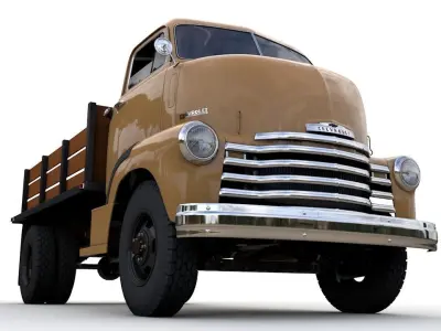 CHEVY COE FLATBED TRUCK 1949 3D model
