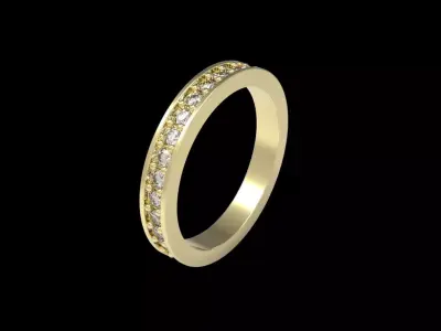 Aliance ring with stones RC-005 3D print model