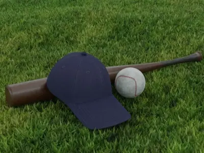 Baseball Equipment Free low-poly 3D model