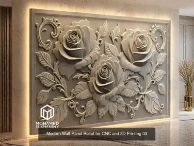 Relief Elegance - 3D Wall Panel Collection Set 10 3D Model Pack