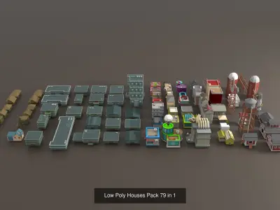 Low poly game ready models pack