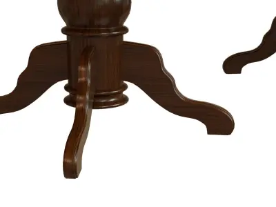 Wooden table with veneers 3000 3D model