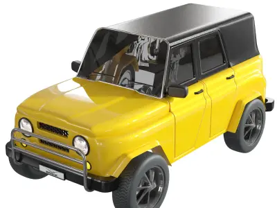uaz 1972 3D model