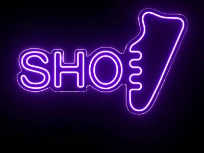 Shoe Neon Sign 3D model
