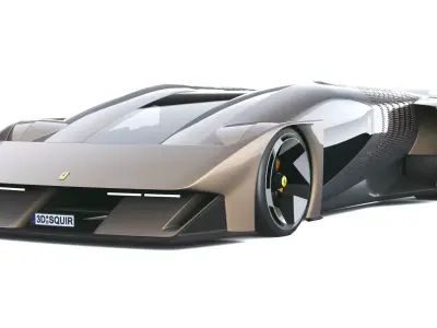 Ferrari F76 Concept 2025 LowPoly Low-poly 3D model