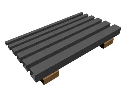 095in Wall Square Ornamental Tube 3D model