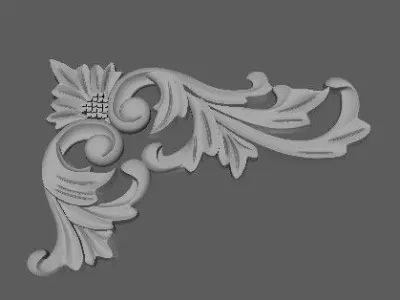 Central decor ornament for furniture 3D model 101