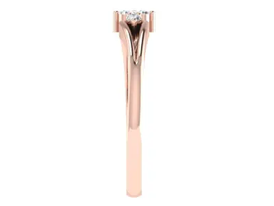 Light Weight Rose Gold Diamond Ring  -RC RN 1589 3D print model