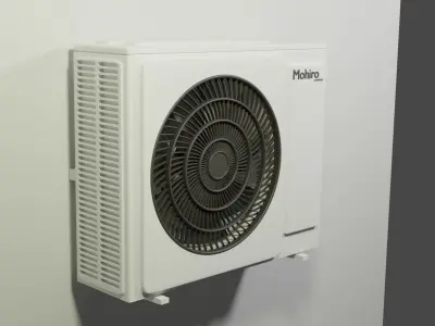 air condition external unit ready for render 3D model