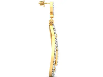 Women Earrings 3dm STL OBJ FBX Render Details 3D print model 9