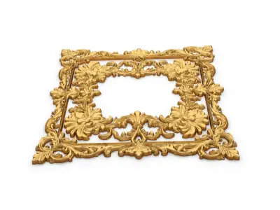 Plaster decorative frame ornament 13 3D model