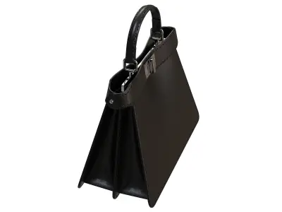 Fendi Peekaboo Bag Black Low-poly 3D model