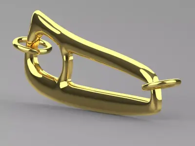 Stl 3dm gold Pendant Combining Innovation and Minimalism gp0332 3D print model