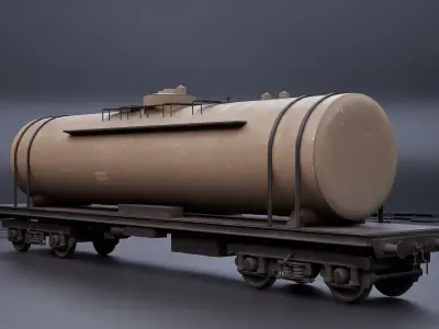 Railwagon Tank 3D model