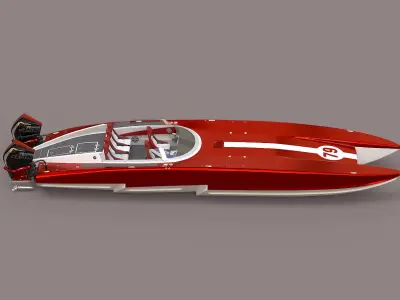 Powerboat 3D Model Pack