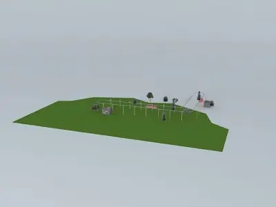 Short monorail layout 3D model