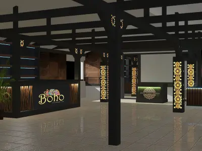 Boho club Free 3D model