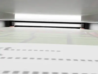 Outdoor Poster Showcase with Light - Low-Poly Version Low-poly 3D model