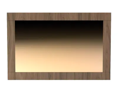 Mirror with Dark Frame Acacia 3D model