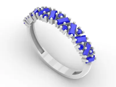 Jewelry Diamond Ring Model RG63 Free 3D print model